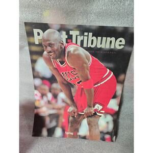 Vintage 1997 Michael Jordan Chicago Bulls Poster Post Tribune 13.5" x 10.5"